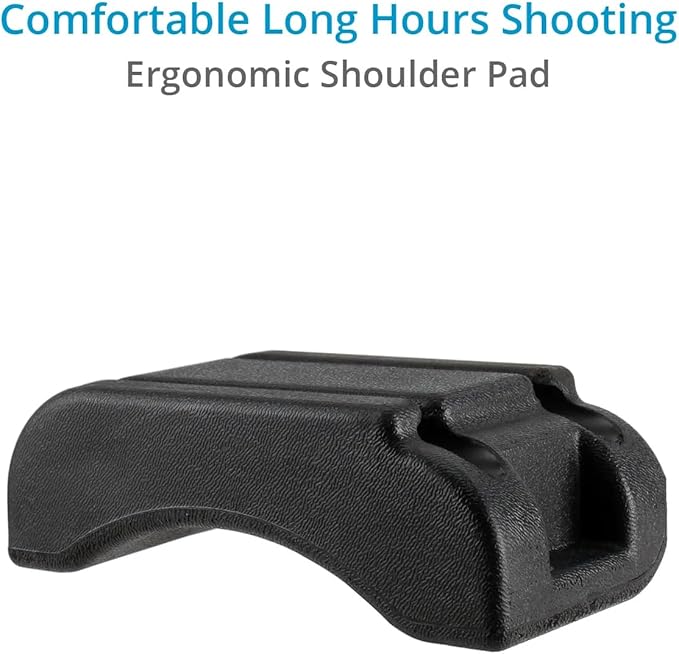 Shoulder Rig Kit w Matte Box & Follow Focus for DSLR Cameras. Ergonomic & Stable, 6” to 9” Convertible Size. Adjustable Handles, ¼” Threads. Comfy Shoulder Pad, Quick Release Plate (FC-03)