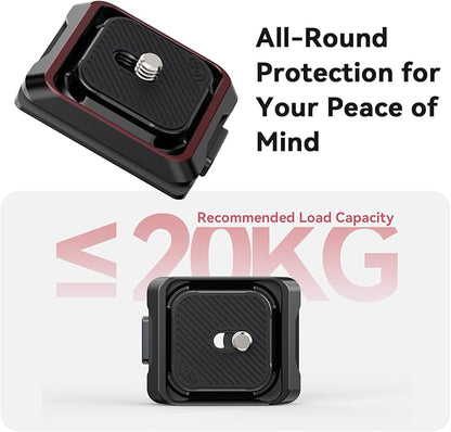 ULANZI UKA01 Quick Release Plate Kit, Arcac/F38 Interface Camera Quick Release Plate Mount Quick Setup w/ 1/4" to 3/8" Screw Thread Gimbles Sliders Tripods Adapter for Sony/Nikon/DJI/Fuji