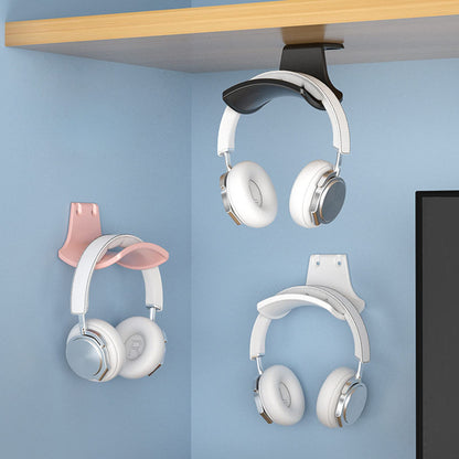 SIROLISA 2-Pack Never Fall Headphone Hook Wall Mount Headset Holder White
