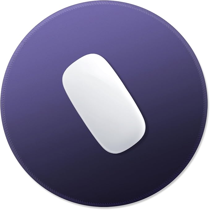 ITNRSIIET Mouse Pad Non-Slip Rubber Base Smooth Surface Stitched Edges Waterproof Durable Compatible with All Mice for Office & Gaming, Desk Accessory, Diameter 8.7 inch, Violet Gradient