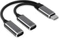 USB C Splitter，2 in 1 USB C Headphone and Charger Adapter Audio Dongle Cable with PD 100W for iPhone 16 15 Pro Max, Pixel 9 8 7, Galaxy S24 S23 S22, iPad Pro