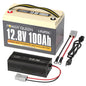 Power Queen 12V 100Ah LiFePO4 Battery with 12V 20A Lithium Battery Charger