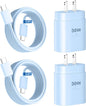 USB C Phone 16 15 Charger Fast Charging,30W Phone 16 15 Pro Max Charger Block &6.6FT Long USB C to C Charging Cable Cord for Phone 16 15/16 15 Pro Max/16 15 Pro/15 Plus/Samsung Galaxy S24 Ultra,Blue