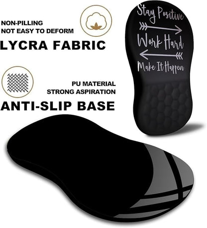 Mouse Pad Wrist Support, Ergonomic Mouse Pad with Massage Dot, Comfortable Computer Mouse Pad for Laptop, Wrist Rest Pain Relief Mousepad with Non-Slip PU Base for Office & Home, 12 x 8 in