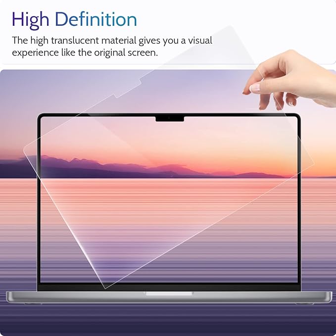 3-Pack Anti Blue Light Screen Protector for MacBook Pro 14 Inch(2021-2024, M1, M2, M3, M4), 14.2" Mac Laptop Glare Filter Uv Blocker Shield Cover Eye Protection Film