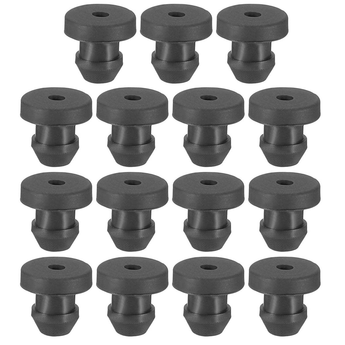 PATIKIL 32.6mm / 1-1/4 Inch Drill Hole,1 Inch ID Rubber Grommets, 3Pcs Top Hat Grommet for Wiring Eyelet Ring Gasket Automotive Firewall Cable Hole Plugs Wires Protection, Black