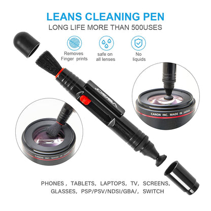 VSGO Professional Lens Cleaning Kit (DKL-15D) - Includes Lens Pen, Air Blower & Cleaning Fluid - Portable Dust Removal for Camera Lenses, Filters, Cell Phones and Electronics