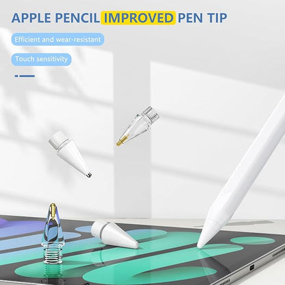 2+6 Pack for Apple Pencil Tips,Upgraded Replacement Pencil Nibs for Apple Pencil 2nd Generation and Apple Pencil 1st Generation,Accessories Compatible with Apple Pencil 2 Gen iPad Pro Pencil Tips