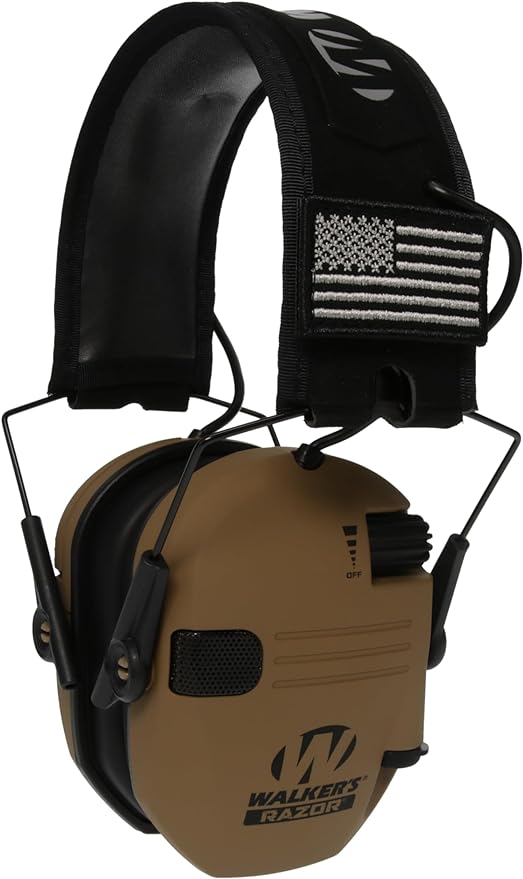 Walker's Razor Slim Ultra Low Profile Compact Design Adjustable Range Shooting Hunting Hearing Protection Electronic Earmuffs
