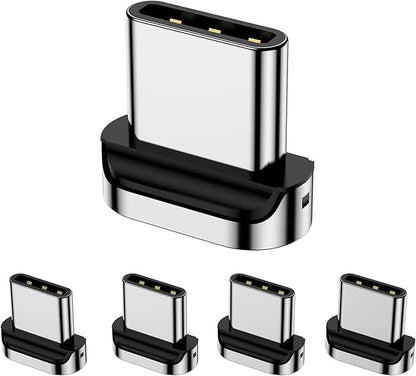 Magnetic Connector Tips Head for USB-C Android Devices (5 Pack), only Compatible 3A Magnetic Charging Cable
