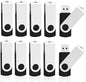 KOOTION 10 X 16 GB USB Flash Drive USB 2.0 Thumb Drive Memory Pen Stick Jump Drive Keychain Design Zip Drives Bulk (Black)