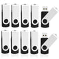Wholesale 50 Pack 8GB Flash Drive Bulk, KOOTION Thumb Drive Flash Drives 8G Swivel Memory Stick USB 2.0, Black, 50 Pcs