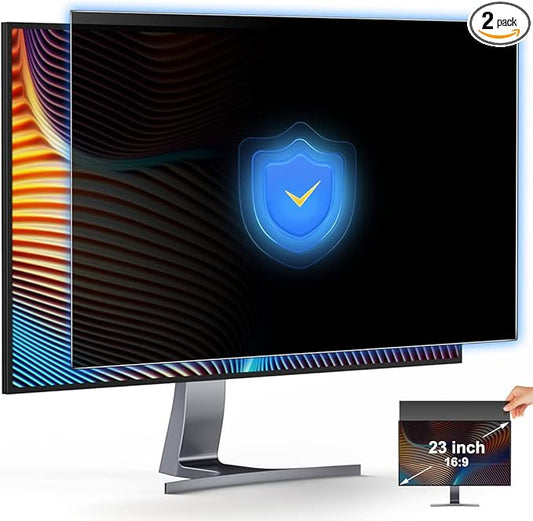 JEAPKA [2-Pack] 23 Inch Privacy Screen for Monitor Computer Screen Privacy Filter for 16:9 Widescreen Monitor Desktop PC Monitor Privacy Film Monitor Privacy Shield and Anti-Glare Protector