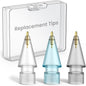 Delidigi 3 Pack Replacement Tips Compatible with Apple Pencil Pro/2nd Generation/1st Gen/USB C, Wear-Resistant iPencil Nibs Accessories Fine Point Precise Control Pen Like Tips