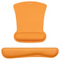 MOSISO Wrist Rest Support for Mouse Pad & Keyboard Set, Ergonomic Mousepad Non-Slip Base Home/Office Pain Relief & Easy Typing Cushion with Neoprene Cloth & Raised Memory Foam, Orange