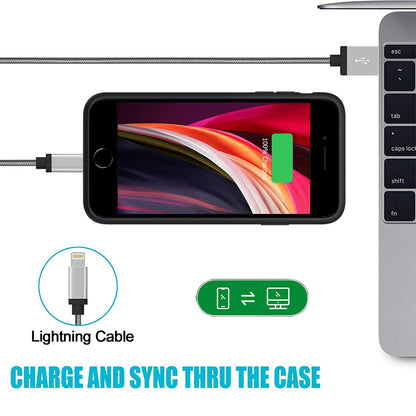 Battery Case for iPhone 8/7/6s/6/SE 3/SE 2, Upgraded 10000mAh Portable Battery Pack Charger Case Support Carplay Compatible with iPhone SE 3/SE 2/8/7/6s/6 (4.7 inch) External Charging Case (Black)