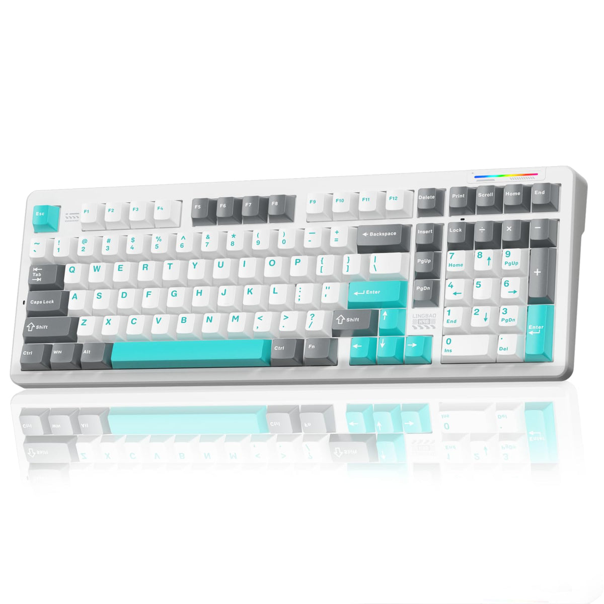 LINGBAO K98 Wireless Mechanical Gaming Keyboard, Tri-Mode Gasket Hot Swap