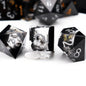 Haxtec Sharp Edge DND Dice Set, Iridescent Resin Polyhedral RPG Dice