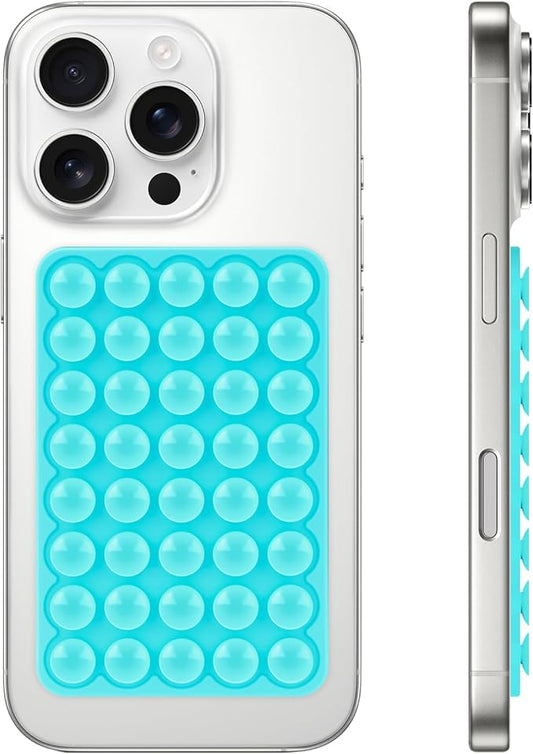 Yojaro Silicone Suction Phone Case Mount, Non Slip Suction Cup Phone Holder for Selfies and Videos, Silicon Adhesive Phone Stand Sticky for Cell Phone Sky Blue