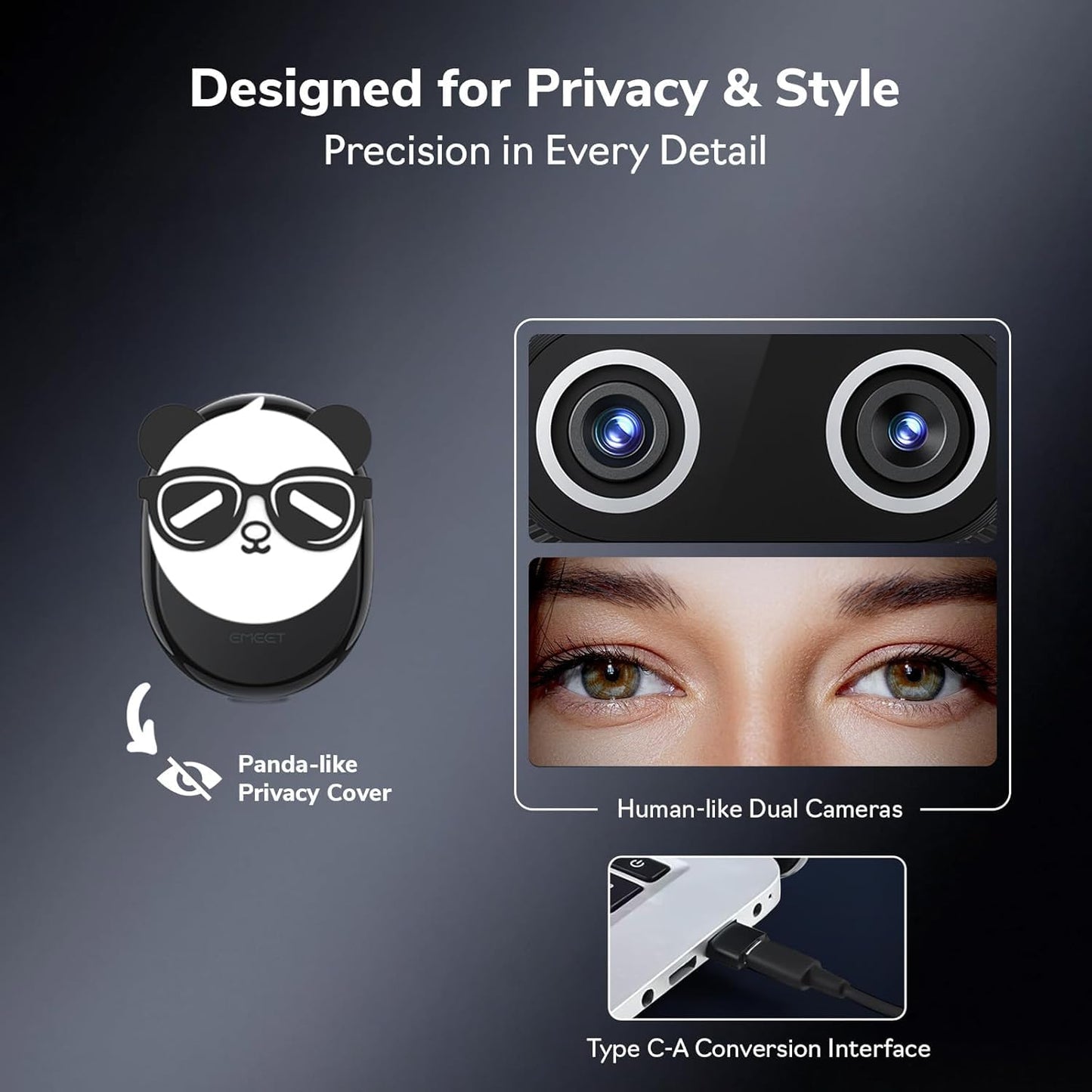EMEET Piko+ (Piko Plus), World’s 1st Dual-Camera AI-Powered 4K Webcam