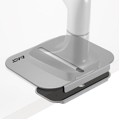 AVLT Adjustable Reinforcement Plate Bracket Mount for Fragile Tabletop - Supports Monitor Stand with C Clamp Or Grommet Installation - Gray