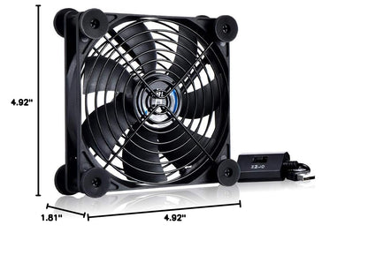 SCCCF Quiet 120mm USB Fan, 5V USB Portable Cooling Fan for Flat Panel TV Receiver Router DVR PlayStation Xbox Computer Cabinet Cooler