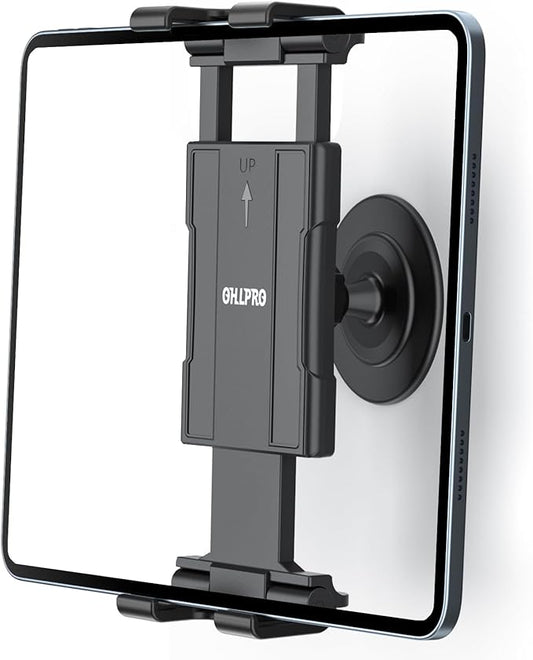OHLPRO Tablet Wall Mount Holder, iPad Wall Mount with 360° Adjustable Swivel, No-Drill 3M Adhesive Mount for Kitchen, Fits 4.7–13" Tablets & Phones, Galaxy Tab, Fire HD, Kindle