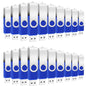256MB Bulk Flash Drive 100 Pack EASTBULL FAT32 USB 2.0 Drive Pack (Blue)