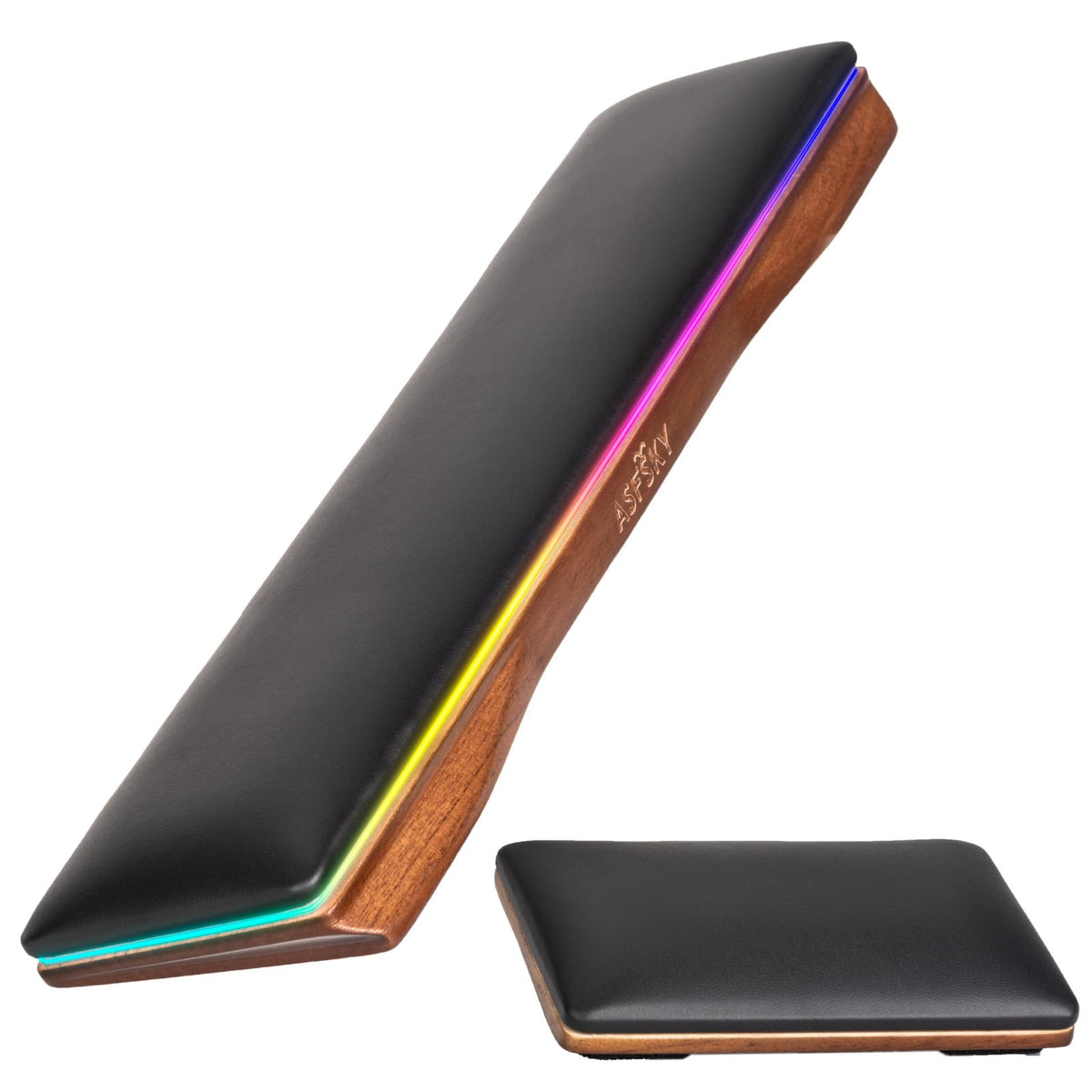 ASFSKY RGB Keyboard and Mouse Wrist Rest Set for 60%-75% Compact Keyboards