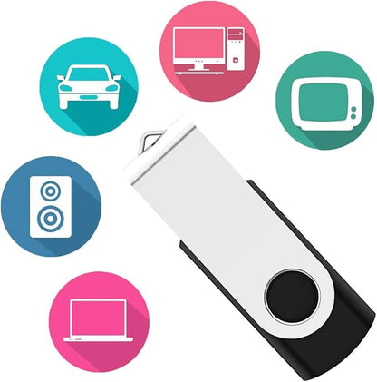 USB Flash Drive 512MB 50 Pack, Bulk USB 2.0 Thumb Drives Swivel Memory Stick Jump Drive Pen Drive,512MB 50 Pieces