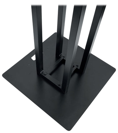 Rockville RTP33-TV Black Totem DJ Speaker/Lighting Stand with TV Mount