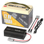 Power Queen 12V 100Ah Low-Temp LiFePO4 Battery with 12V 20A Lithium Charger