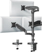MOUNT PRO Triple Monitor Mount for Max 32" Computer Screen, Adjustable 3 Monitor Desk Mount, up to 17.6lbs Each, Gas Spring Three Display Arm with Tilt Swivel Rotation, VESA Mount 75x75/100x100mm