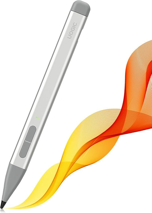 Uogic Slim Pen 2 for Surface, with 4096 Pressure, Erase & Right-Click, Palm Rejection for Surface Pro (4th/5th/6th/7th/7+/8th/9th/10th Gen), Surface Duo (1st/2nd Gen), Surface Book (1st/2nd/3rd Gen)