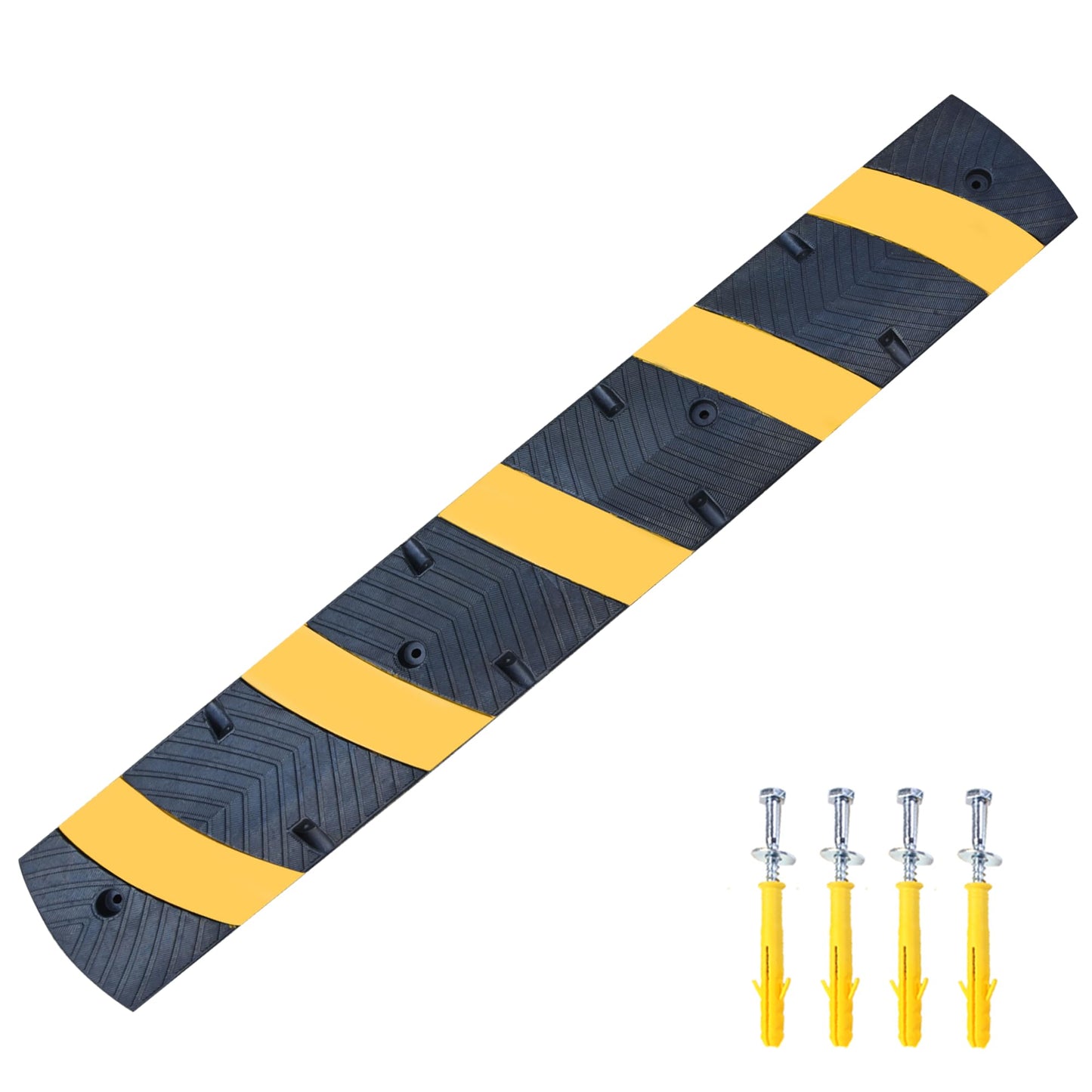 Orangestar 6Ft Rubber Speed Bump with 4 Bolts