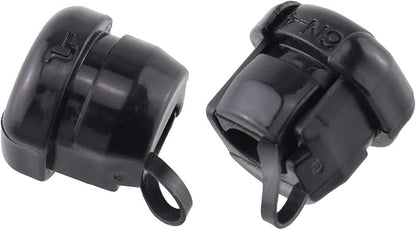 HJ Garden 10pcs Wire Cover Round Cable Wire Strain Relief Bush Grommet Round Strain Relief Bushing Electric Cable Protection Cord Buckle, Black