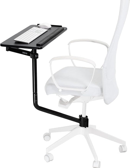 VIVO Office Chair Mounted 26 x 12 Inch Keyboard and Mouse Tray, Ergonomic Tilt, Full Motion 360 Degree Rotation, Black, MOUNT-KB08C