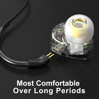 Xvive T9 in-Ear Monitor Dual Knowles BA Drivers IEM for Studio, Band Rehearsal,Live Performance (T9)