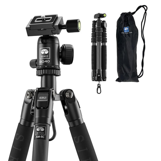 SIRUI 54"/137cm Carbon Fiber Travel Tripod for Camera with 360° Ball Head