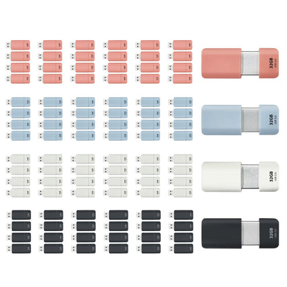 GIGASTONE 32GB Flash Drive (100 Pack) Z60NB USB 3.2 Gen 1, Ultra Fast, Retractable Capless Slider Design, Data Storage, Backup for PC/Mac/TV/Car Audio, USB 2.0/3.0/3.1 Compatible (Random Color)