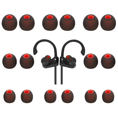TSZYYM Replacement Earbud Tips Silicone Earbud Covers Ear Tips Fit Most in-Ear Earbuds(Inner Hole 3.8mm -5.1mm) Headphone Rubber Tips 9 Pairs S M L