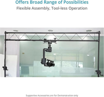 PROAIM Truss/Scaffold Connection Plates – Mitchell Mount. Rigging Adapters for Overhead Shots. for Wall Spreader Rod/Poles/Grids. 360° Swivel Clamps, Robust & Secure - 50kg Payload