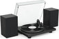 Udreamer Vinyl Record Player, Turntable with 40W Speakers, Bluetooth Input Output and USB Record, Vintage LP Player with AT-3600L Cartridge, Built-in Phono Preamp, Counterweight and Pitch, Black
