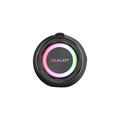 ZEALOT 80W RMS (100W Peak) Portable Bluetooth Speaker, Stereo Sound with Deep Bass,IPX6 Waterproof, LED Light,Bluetooth 5.2, Indoor/Outdoor Speaker for Party, Gathering, Pool, Camping,Travel (Black)
