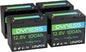 12V 100Ah Mini LiFePO4 Battery 4 Pack Group 24, 12 Volt Deep Cycle Lithium Battery with 100A BMS, Low-Temp Protection & 10 Years Lifespan for RV, Boat, Trolling Motor, Solar Off-Grid, Golf Cart