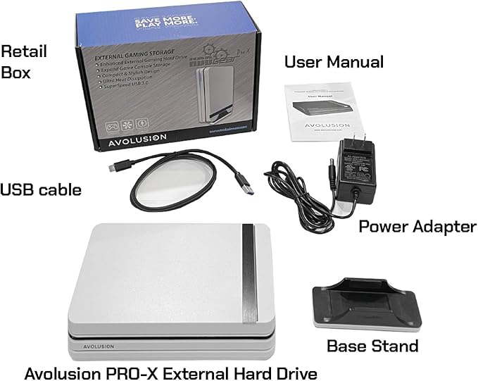 Avolusion PRO-X Series USB 3.0 External Hard Drive for WindowsOS Desktop PC/Laptop (White) - 2 Year Warranty (16TB) (Renewed)