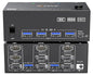 HDMI Displayport KVM Switch 3 Monitors 2 Computers 8K@60Hz/4K@144Hz, USB3.0 KVM Switches for 2 PC Sharing Triple Monitor and Keyboard Mouse with Power Adapter,Wired Extend Controller and USB3.0 Cables