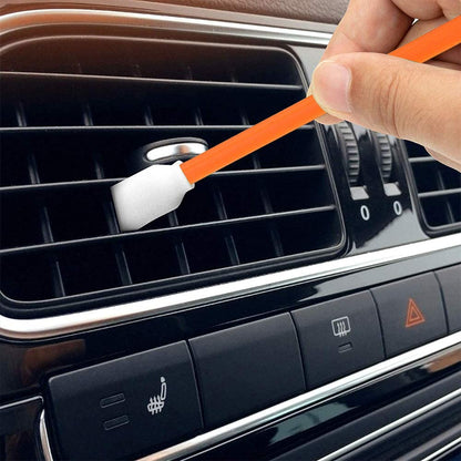 wellgler Wellgler's Foam Cleaning Swabs, Multi-Purpose Cleanroom Foam Tip Cleaning Swab Kitip Cleaning Swab Kit (orange100)