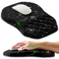 Armanza Ergonomic Slope Mouse Pad Wrist Support, Wrist Rest Mousepad for Carpal Tunnel Pain Relief with Massage Bulge and Slow Rebound Memory Foam (12x8 inch, Black Contour Lines)