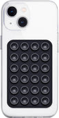 Silicone Suction Phone Case Mount, Non Slip Sticky Phone Grip for Cellphone, Silicon Adhesive Suction Cup Phone Mount, Strong Grip Holder for Selfies and Videos (Black)